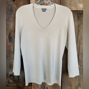 Ann Taylor beige 3/4 sleeve sweater